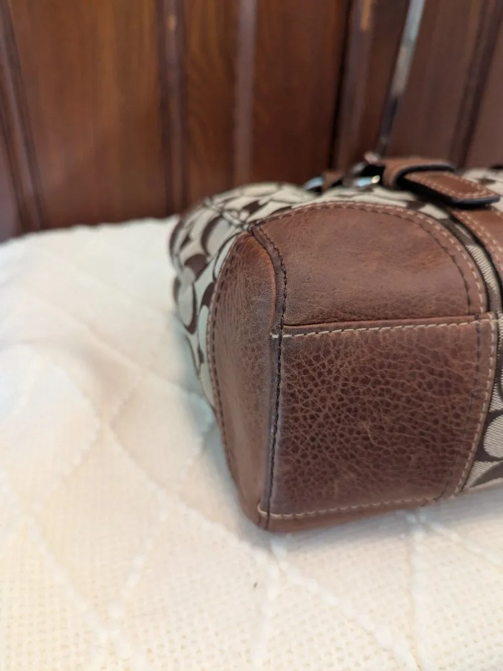 Coach Chelsea Signature Jacquard Turnlock Satchel
